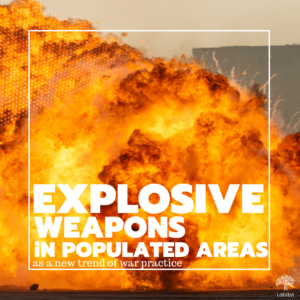 photo of an explosion with the title of the article on it